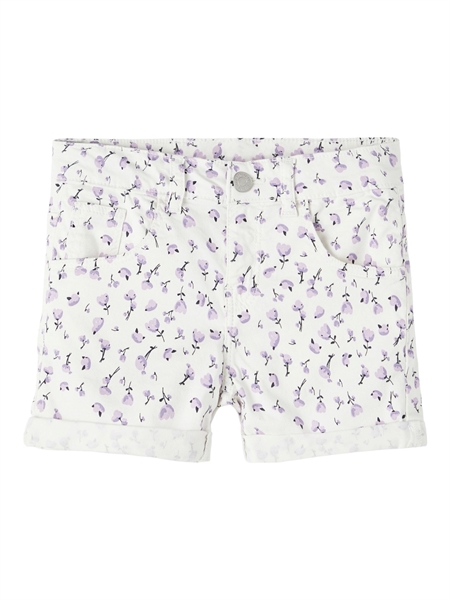 Name Blomstrede Denim Shorts Rose Bright White